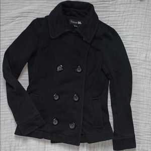 Black double breasted coat